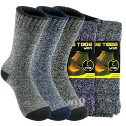 6 Pair Mens Winter Thermal Warm Heavy Duty Cotton Crew Work 